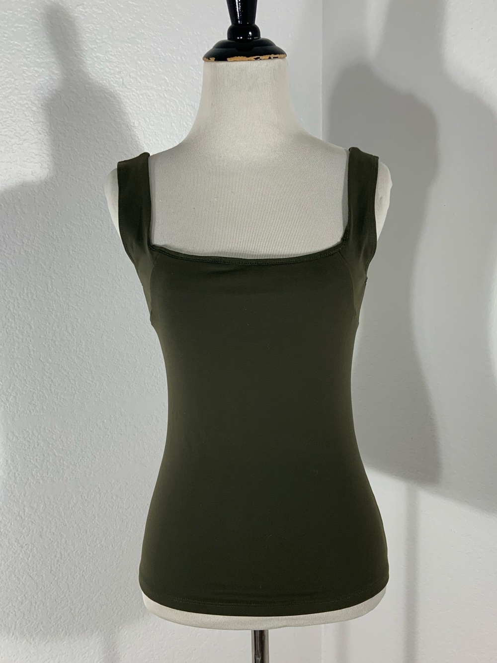 Free People Intimately Olive Square Neck Tank - NWT - Size Small